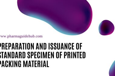 PREPARATION AND ISSUANCE OF STANDARD SPECIMEN OF PRINTED PACKING MATERIAL