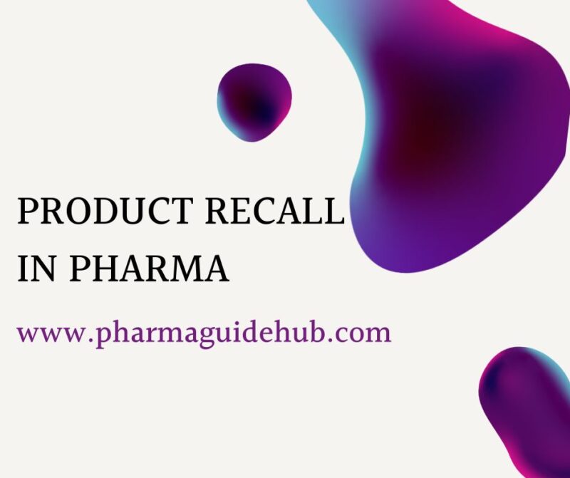 PRODUCT RECALL IN PHARMA