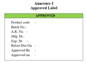 Inprocess Sample Labels TESTING AND RELEASE OF INPROCESS AND FINISHED PRODUCTS – PharmaGuideHub