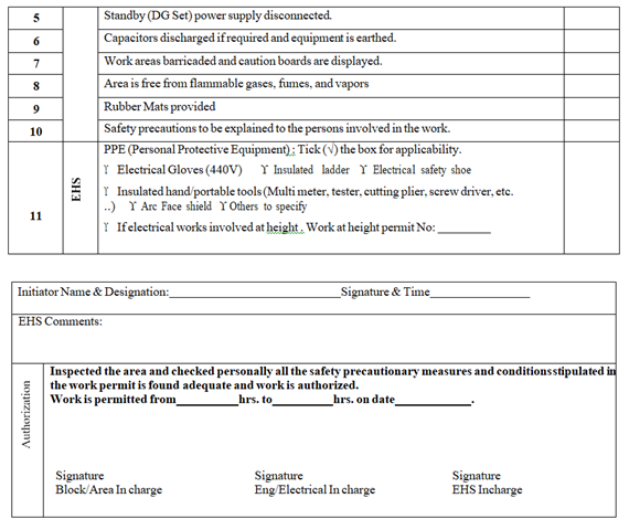 PERMIT TO CONFINED SPACE ENTRY