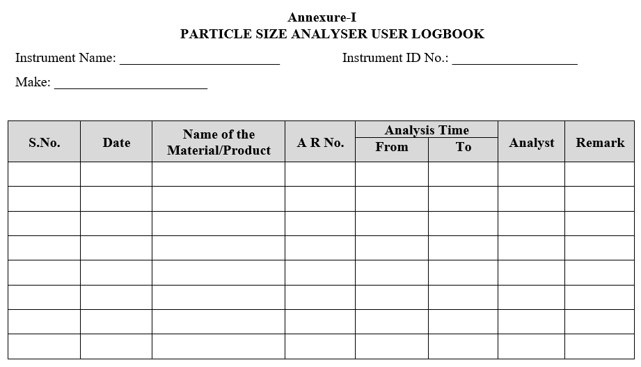 PARTICLE SIZE ANALYSER