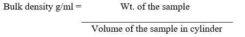 Bulk Density Formula