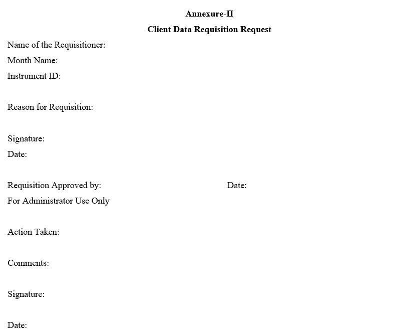Client Data Requisition Request 
