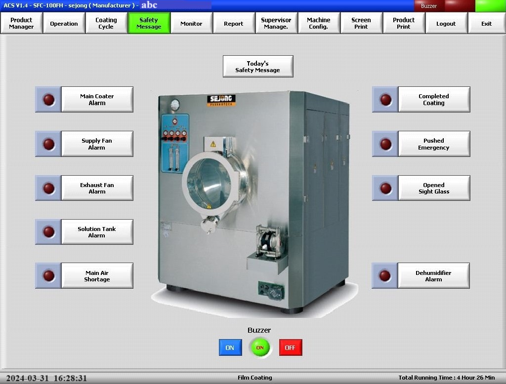 AUTOMATIC TABLET COATING MACHINE