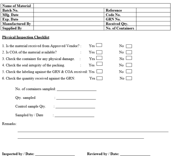 Packing Materials Inspection SAMPLING AND TESTING OF PACKING MATERIAL – PharmaGuideHub
