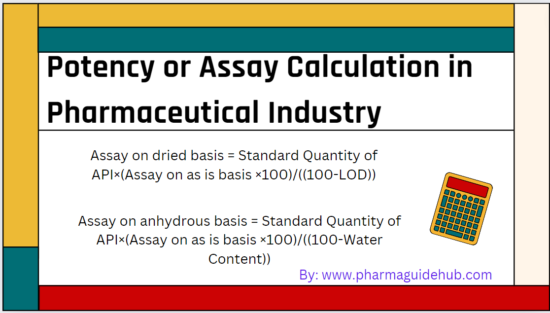 Potency or Assay Calculation in Pharmaceutical Industry – PharmaGuideHub