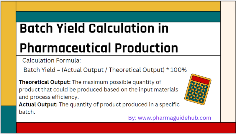Batch Yield Calculation in Pharmaceutical Production – PharmaGuideHub