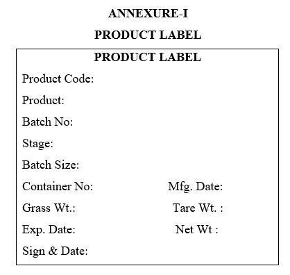 PRODUCT LABEL