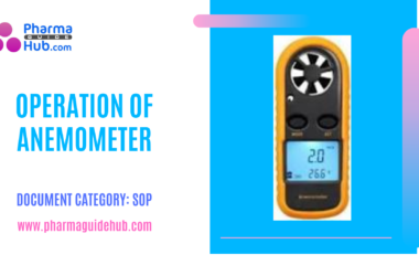 OPERATION OF ANEMOMETER