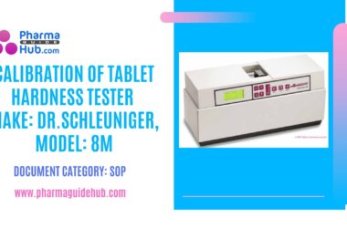 CALIBRATION OF TABLET HARDNESS TESTER MAKE: DR.SCHLEUNIGER, MODEL: 8M