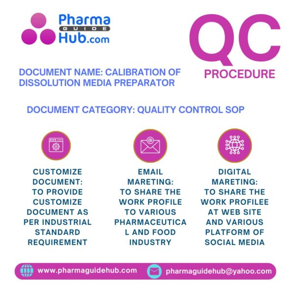 CALIBRATION OF DISSOLUTION MEDIA PREPARATOR