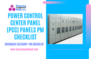 Power Control Center Panel (PCC) Panels PM Checklist