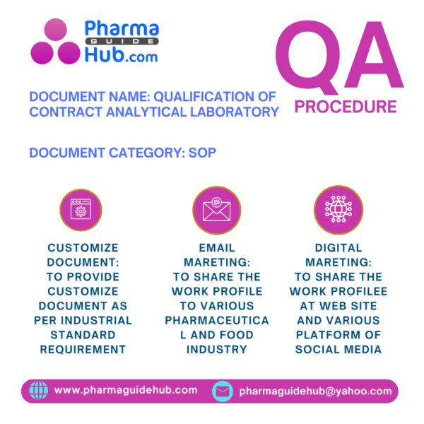 QUALIFICATION OF CONTRACT ANALYTICAL LABORATORY