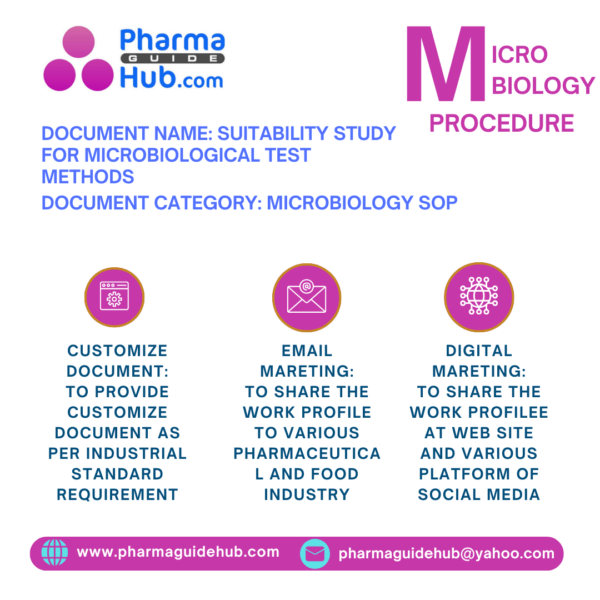 SUITABILITY STUDY FOR MICROBIOLOGICAL TEST METHODS