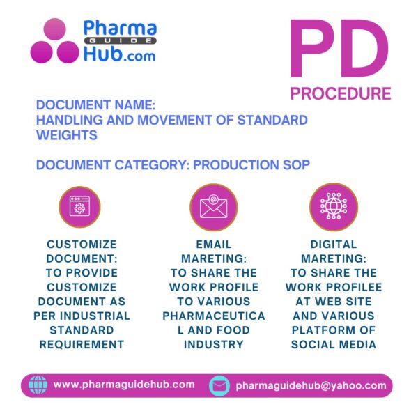 HANDLING AND MOVEMENT OF STANDARD WEIGHTS