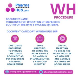 PROCEDURE FOR OPERATION OF DISPENSING /SAMPLING ISOLATOR