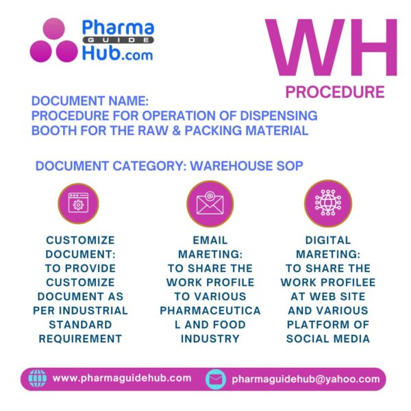 PROCEDURE FOR OPERATION OF DISPENSING /SAMPLING ISOLATOR