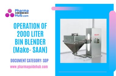 OPERATION OF 2000 LITER BIN BLENDER (Make- SAAN)