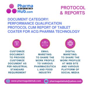 PERFORMANCE QUALIFICATION PROTOCOL CUM REPORT OF TABLET COATER FOR ACG PHARMA TECHNOLOGY