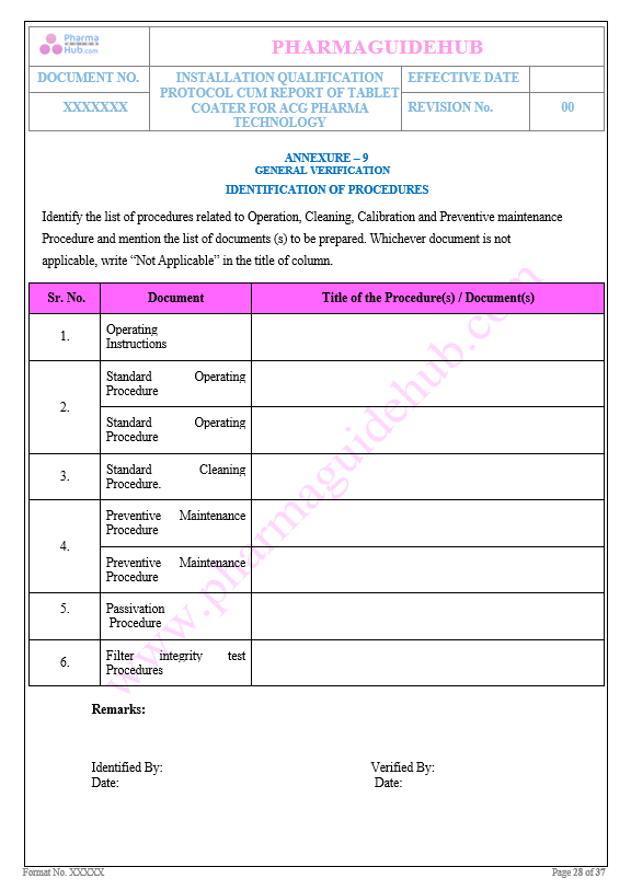 INSTALLATION QUALIFICATION 