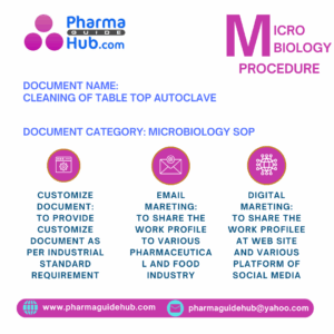 CLEANING OF TABLE TOP AUTOCLAVE