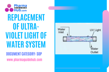 REPLACEMENT OF ULTRA-VIOLET LIGHT OF WATER SYSTEM