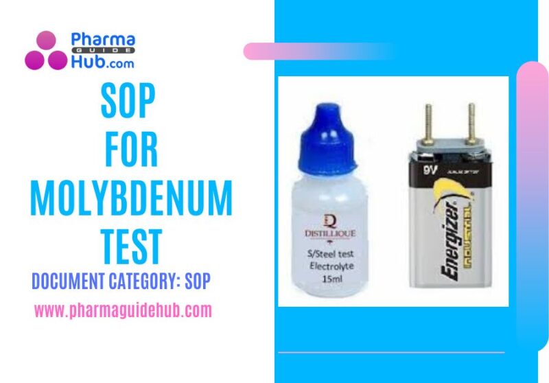 SOP FOR MOLYBDENUM TEST