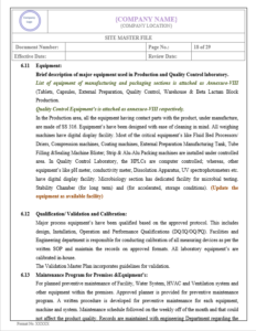 SITE MASTER FILE (SMF) – PharmaGuideHub