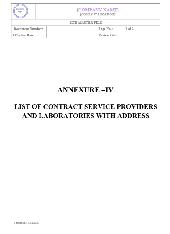 SITE MASTER FILE (SMF) – PharmaGuideHub