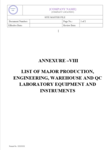 SITE MASTER FILE (SMF) – PharmaGuideHub