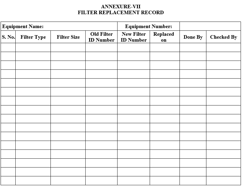 AHU FILTER CLEANING, INSPECTION, REPLACEMENT AND DISCARD