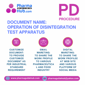 OPERATION OF DISINTEGRATION TEST APPARATUS