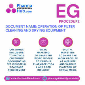 OPERATION OF FILTER CLEANING AND DRYING EQUIPMENT