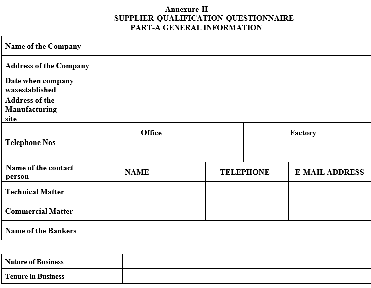 SUPPLIER QUALIFICATION PROGRAM FOR PHARMACEUTICAL AIDS, SOLVENTS AND GASES