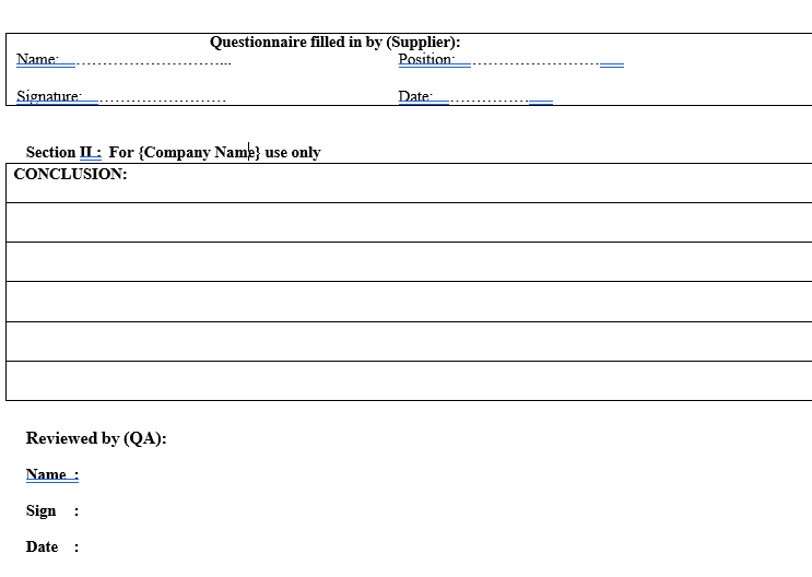 SUPPLIER QUALIFICATION PROGRAM FOR PHARMACEUTICAL AIDS, SOLVENTS AND GASES