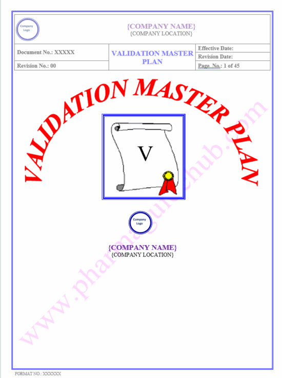 VALIDATION MASTER PLAN – PharmaGuideHub