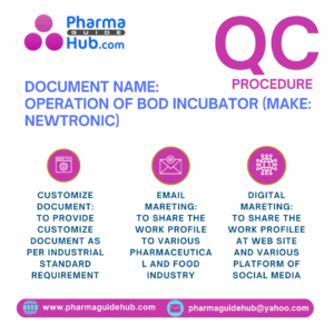 OPERATION OF BOD INCUBATOR (Make Newtronic)