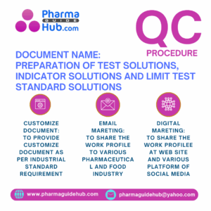 PREPARATION OF TEST SOLUTIONS, INDICATOR SOLUTIONS AND LIMIT TEST STANDARD SOLUTIONS