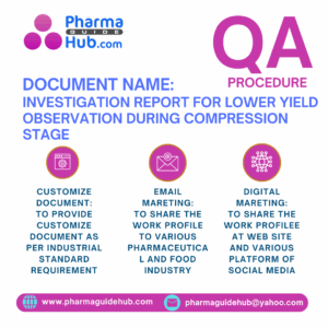 INVESTIGATION REPORT FOR LOWER YIELD OBSERVATION DURING COMPRESSION STAGE