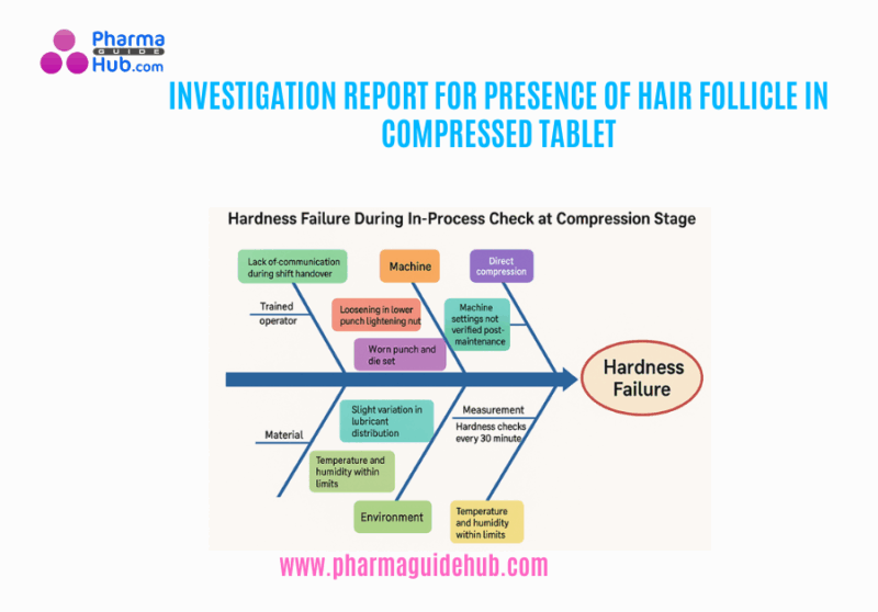 INVESTIGATION REPORT FOR PRESENCE OF HAIR FOLLICLE IN COMPRESSED TABLET