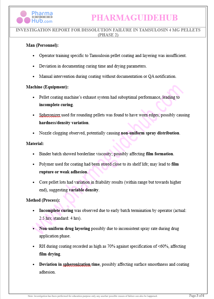 INVESTIGATION REPORT FOR DISSOLUTION FAILURE