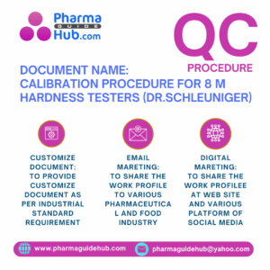 CALIBRATION PROCEDURE FOR 8 M HARDNESS TESTERS (DR.SCHLEUNIGER)