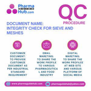 INTEGRITY CHECK FOR SIEVE AND MESHES