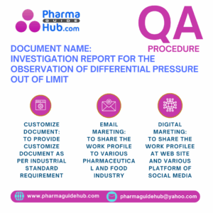 INVESTIGATION REPORT FOR THE OBSERVATION OF DIFFERENTIAL PRESSURE OUT OF LIMIT