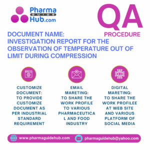 INVESTIGATION REPORT FOR THE OBSERVATION OF TEMPERATURE OUT OF LIMIT DURING COMPRESSION