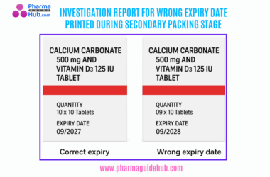 INVESTIGATION REPORT FOR WRONG EXPIRY DATE PRINTED DURING SECONDARY PACKING STAGE