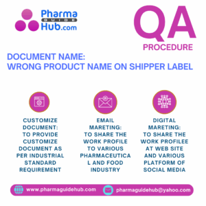 WRONG PRODUCT NAME ON SHIPPER LABEL