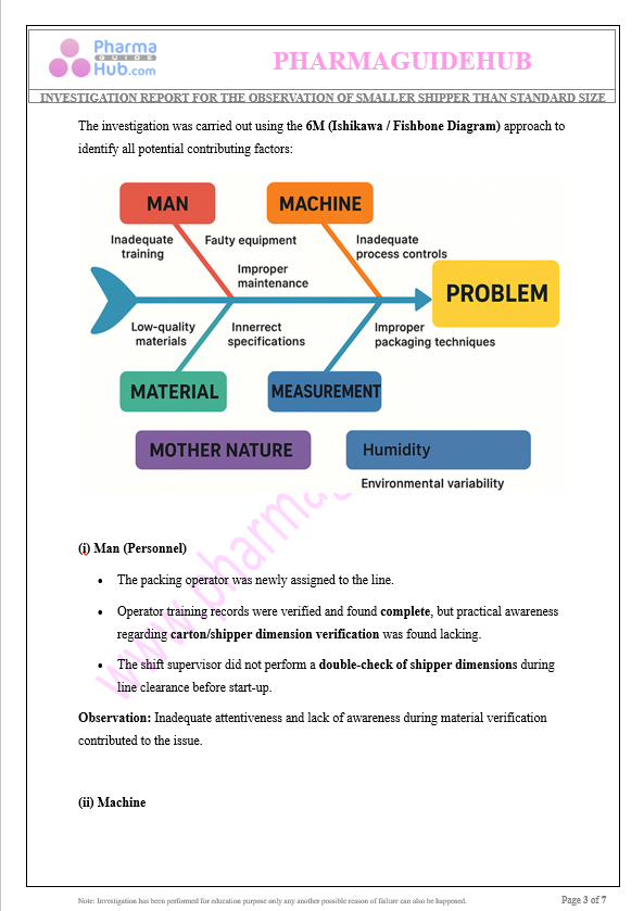 SMALLER SHIPPER THAN STANDARD SIZE