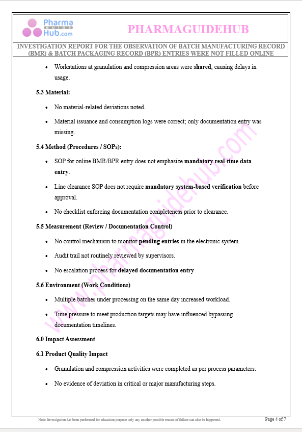 BMR & BPR NOT FILLED ONLINE