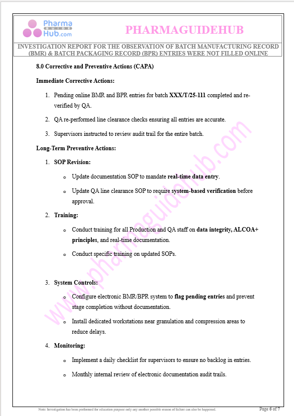 BMR & BPR NOT FILLED ONLINE